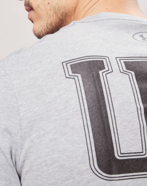 T-Shirt Vertical Left Chest Logo gris