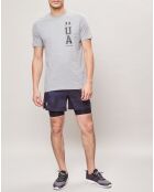 Short 2 en 1 Speedpocket Weightless bleu/noir