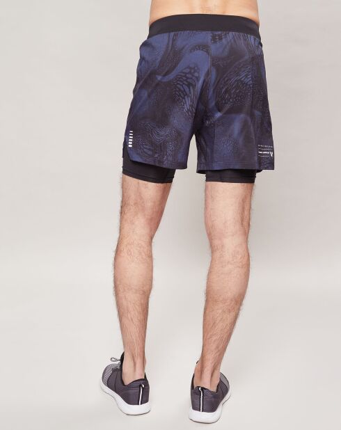 Short 2 en 1 Speedpocket Weightless bleu/noir