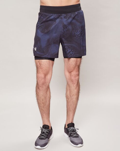 Short 2 en 1 Speedpocket Weightless bleu/noir