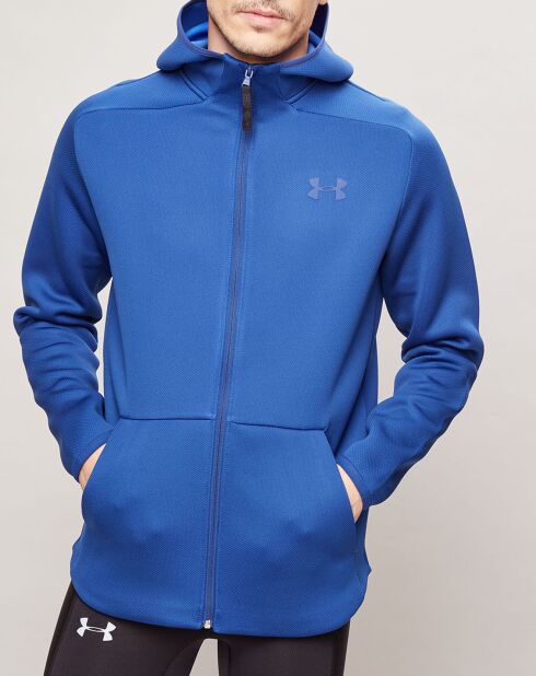 Sweat technique à capuche zippé Move bleu