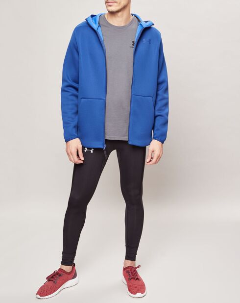 Felpa tecnica Move blu con zip