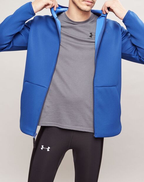 Felpa tecnica Move blu con zip