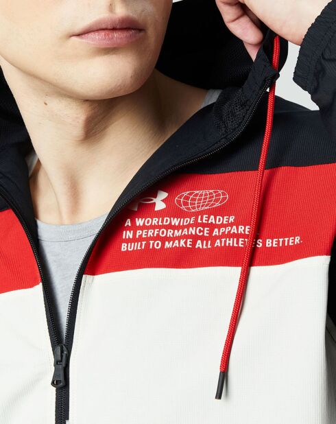 Coupe Vent Athletique noir/blanc/rouge