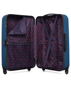 Maleta Eleonor Long Stay con 4 ruedas individuales, 75 cm, azul marino