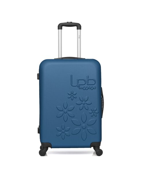 Valise Moyen Séjour 4 roues simples Eleonor 65 cm bleu marine