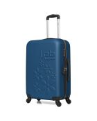 Valise Moyen Séjour 4 roues simples Eleonor 65 cm bleu marine