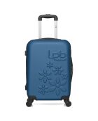 Valise Cabine 4 roues simples Eleonor 55 cm bleu marine