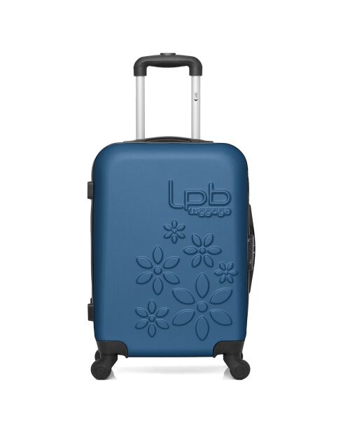 Valise Cabine 4 roues simples Eleonor 55 cm bleu marine