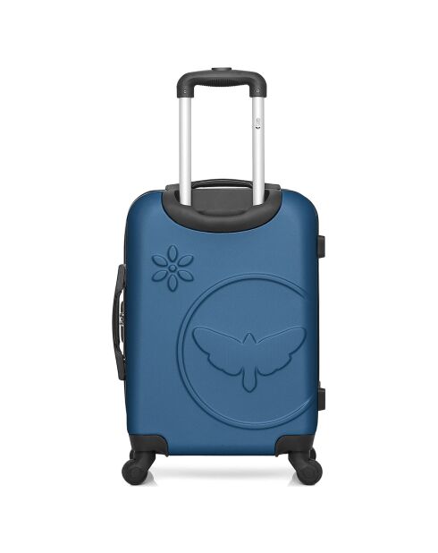 Valise Cabine 4 roues simples Eleonor 55 cm bleu marine