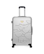 Valise Long Séjour 4 roues simples Aelys 75 cm grise