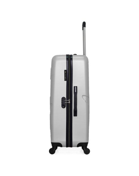 Valise Long Séjour 4 roues simples Aelys 75 cm grise