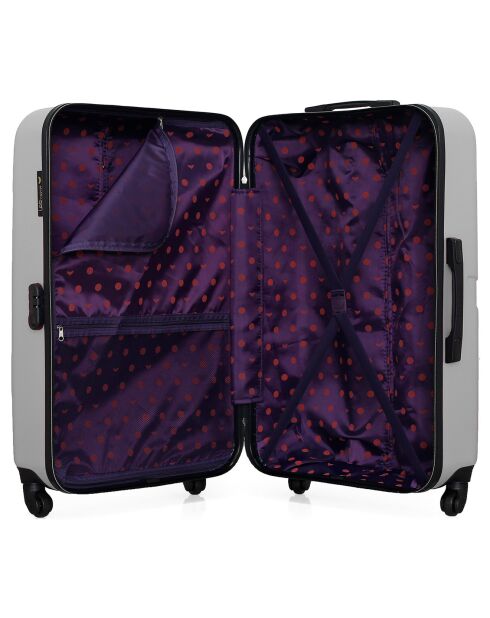 Valise Long Séjour 4 roues simples Aelys 75 cm grise