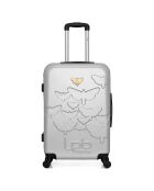 Valise Moyen Séjour 4 roues simples Aelys 65 cm grise