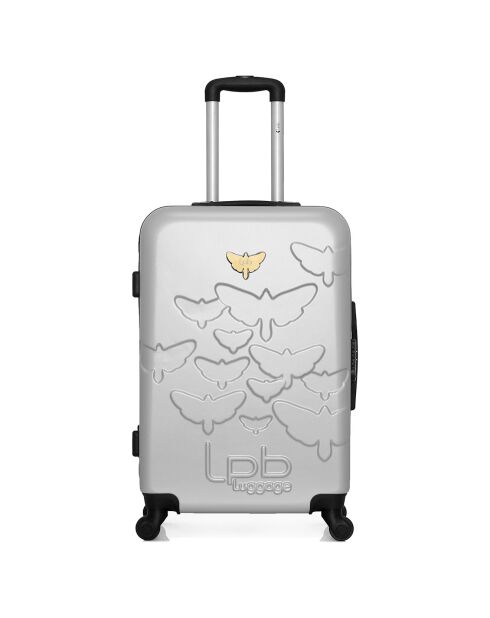 Valise Moyen Séjour 4 roues simples Aelys 65 cm grise