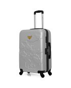 Valise Moyen Séjour 4 roues simples Aelys 65 cm grise