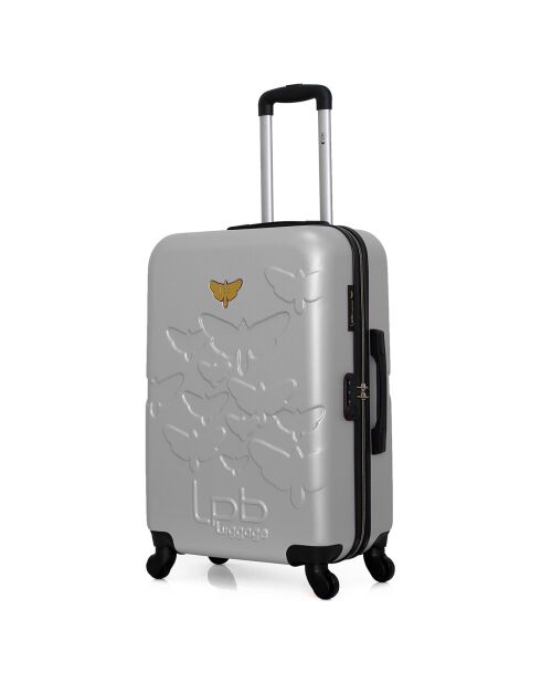 Valise Moyen Séjour 4 roues simples Aelys 65 cm grise