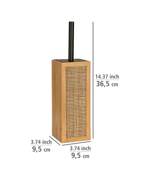 Brosse WC Allegre naturel/noir - 9.5x36.5x9.5 cm
