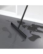 Essuie-sol et essuie-vitre en acier inoxydable Rosole noir - 40x133x3 cm