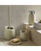 Distributeur de savon Badi beige - 9.5x16x8 cm