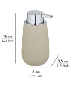 Distributeur de savon Badi beige - 9.5x16x8 cm