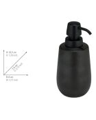Distributeur de savon Nerno noir - 8x18.5x8 cm
