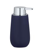 Dispenser di sapone liquido Badi in ceramica blu scuro - 9,5x16x8 cm