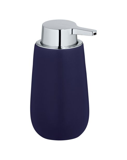 Distributeur de savon liquide Badi en céramique bleu foncé - 9.5x16x8 cm