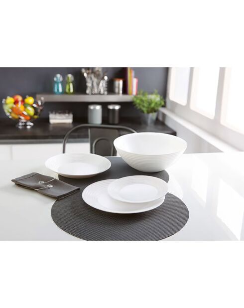 Service de table Harena blanc - 19 pièces