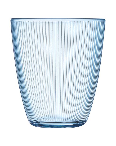 Ensemble carafe Funambule et 6 verres Stripy transparent/bleu - 1L/31cl