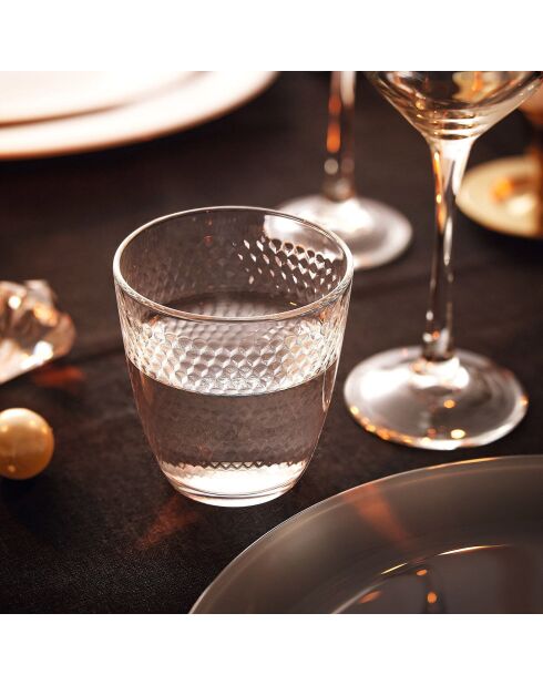 Carafe Funambule & 6 verres concepto pampille transparents - 1L/25cl