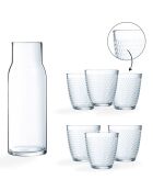 Carafe Funambule & 6 verres concepto pampille transparents - 1L/25cl
