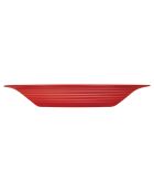 6 Assiettes creuses Factory rouges - D.21.5 cm