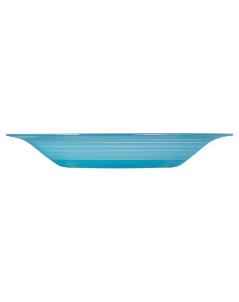 6 Assiettes creuses Factory bleues - D.21.5 cm