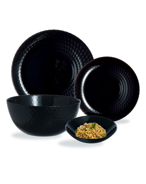 Service de table Pampille noir - 19 pièces