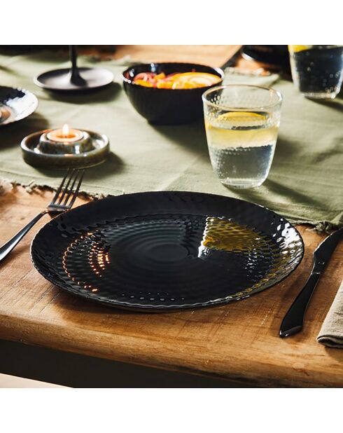 Service de table Pampille noir - 19 pièces
