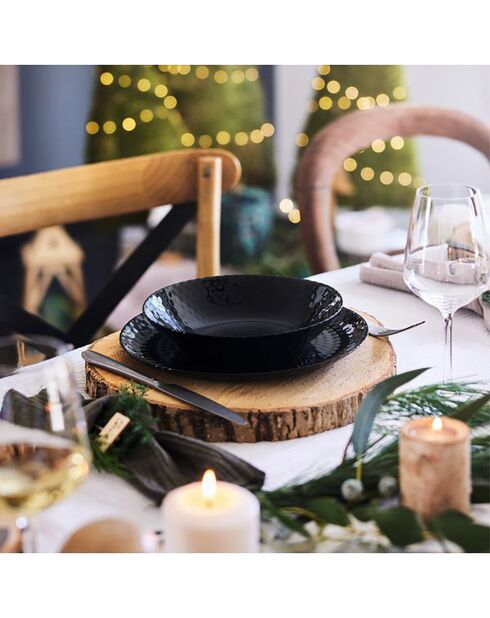 Service de table Pampille noir - 19 pièces