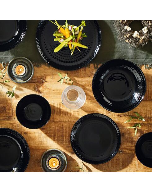 Service de table Pampille noir - 19 pièces