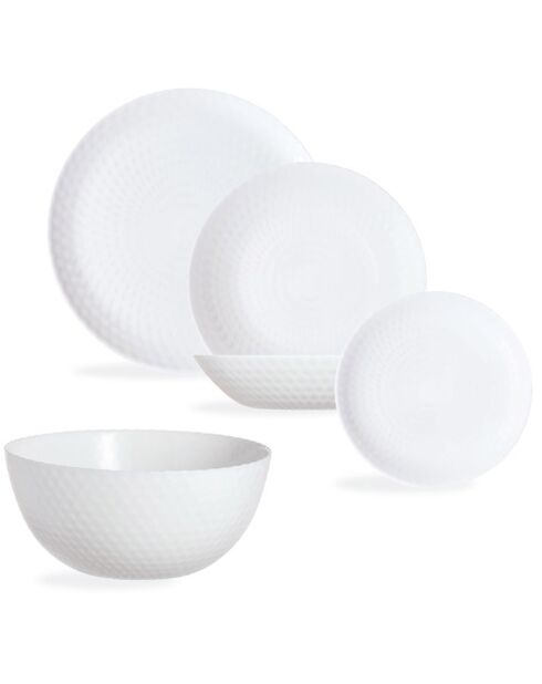 Pampille weißes Tafelset, 19-teilig