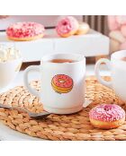 6 Mugs Donut Pop Gourmandise blancs - 29cl