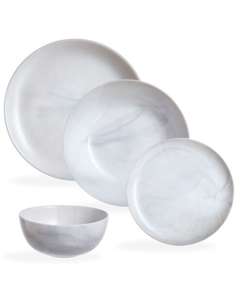 Service de table Diwali gris - 24 pièces