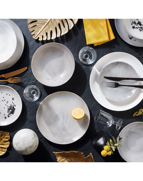 Service de table Diwali gris - 24 pièces