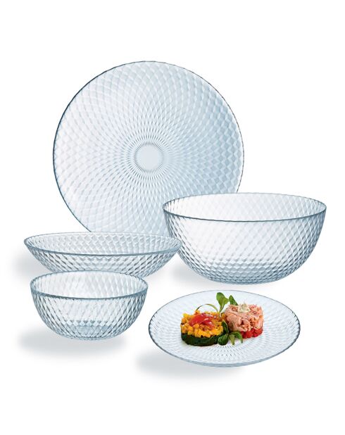 Transparant tafelservies Pampille - 25 stuks