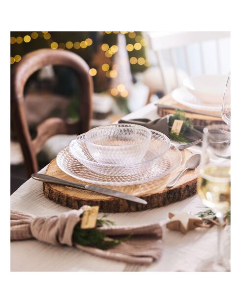 Service de table Pampille  transparent - 25 pièces