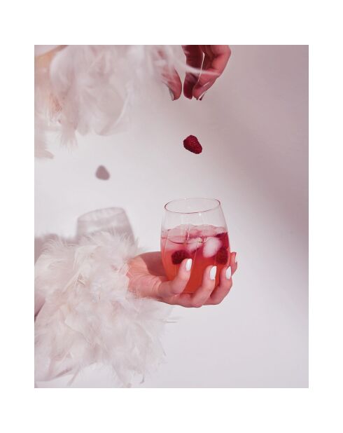 16 transparante Swirly-glazen