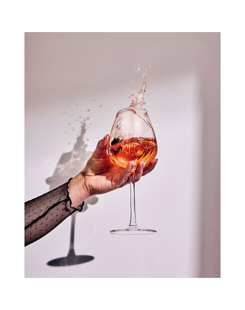 16 transparante Swirly-glazen