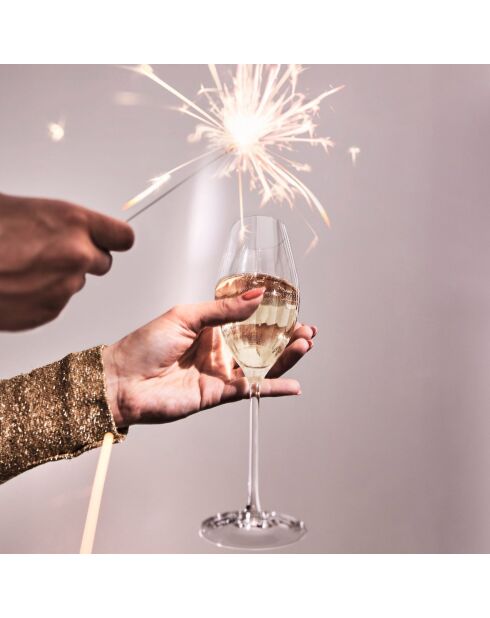 24 transparante Swirly-glazen