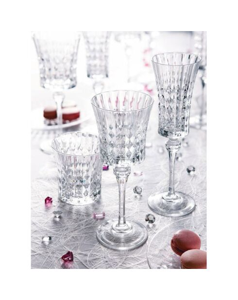 4 transparante champagneglazen van Lady Diamond - 15cl