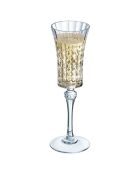 4 Flûtes à Champagne Lady Diamond transparentes - 15cl