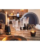 4 Verres à pied Lady Diamond transparents - 19cl